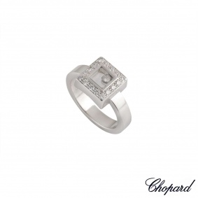 Chopard 18k White Gold Happy Diamonds Ring 82/2896-20